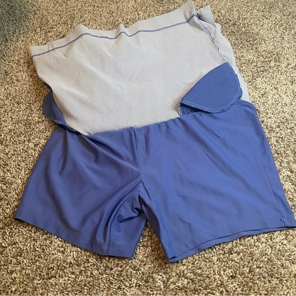 S.C. & Co Skirt Skort 360 Tummy Control Size XL Blue White Striped - Picture 7 of 10